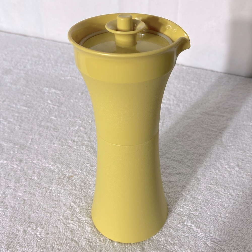 Vintage Tupperware Harvest Yellow Salad Dressing Cruet Salad Dressing Server